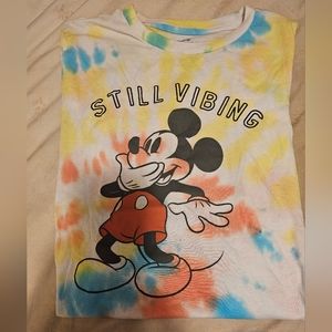 Disney Mickey Mouse Still Vibing Tie Dye Short Sleeve Shirt XL